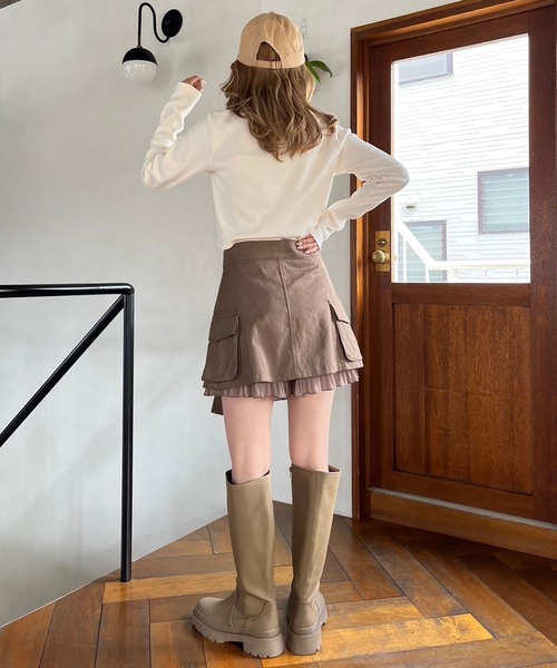 one after another NICE CLAUP(ワンアフターアナザーナイスクラップ)の「ワンポイントロゴ刺繍トップス(Tシャツ/カットソー・レディース・オフホワイト/ブラック/アイボリー/ラベンダー・FREE)」の19枚目の写真