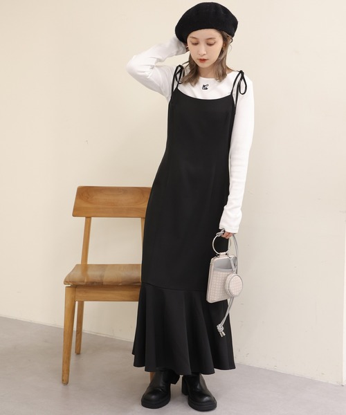 one after another NICE CLAUP(ワンアフターアナザーナイスクラップ)の「ワンポイントロゴ刺繍トップス(Tシャツ/カットソー・レディース・オフホワイト/ブラック/アイボリー/ラベンダー・FREE)」の8枚目の写真