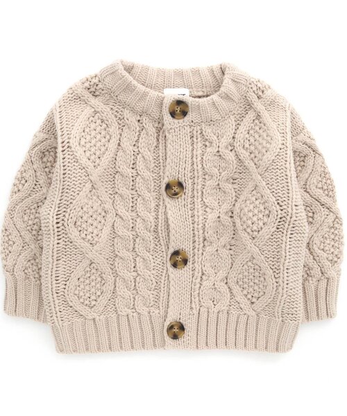 BREEZE（ブリーズ）の「ローゲージニットカーディガン（カーディガン/ボレロ・キッズ・オレンジ/キナリ・100/120/140/90）」の10枚目の写真