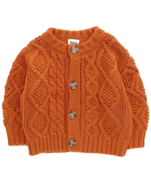 BREEZE（ブリーズ）の「ローゲージニットカーディガン（カーディガン/ボレロ・キッズ・オレンジ/キナリ・100/120/140/90）」の12枚目の写真