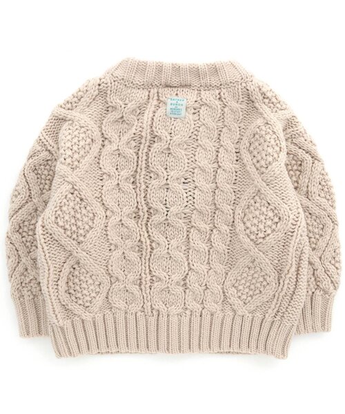 BREEZE（ブリーズ）の「ローゲージニットカーディガン（カーディガン/ボレロ・キッズ・オレンジ/キナリ・100/120/140/90）」の11枚目の写真