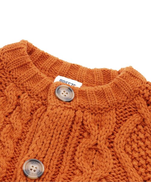 BREEZE（ブリーズ）の「ローゲージニットカーディガン（カーディガン/ボレロ・キッズ・オレンジ/キナリ・100/120/140/90）」の14枚目の写真