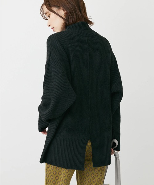 RAY CASSIN FAVORI(レイカズンフェバリ)の「・RAY CASSIN アゼアミタートルニット(ニット/セーター・レディース・オレンジ/グリーン系その他2/ブラック/アイボリー・FREE)」の2枚目の写真