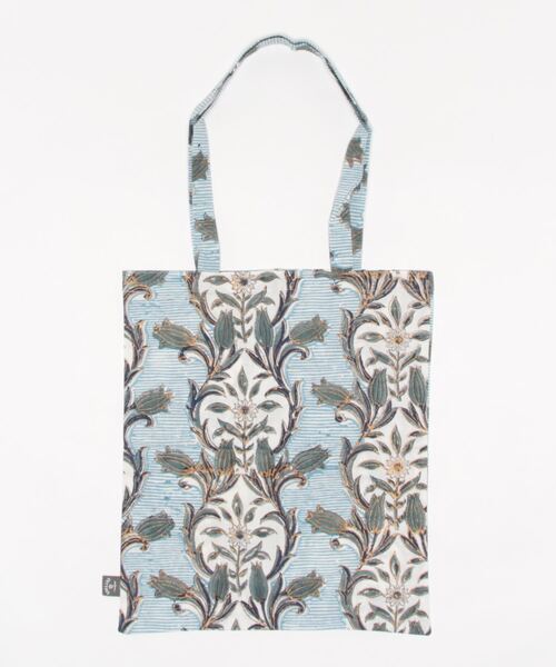 emesuelee(エメスーリー)の「ブロックプリントトートバッグ(トートバッグ・レディース・ベージュ/ブルー/レッド/イエロー・フリー)」の5枚目の写真