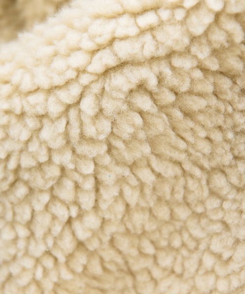 DISCOAT（ディスコート）の「フェイクムートンB3ジャケット（ミリタリージャケット・レディース・ブラック/ホワイト系その他・FREE）」の16枚目の写真