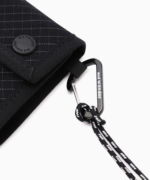 新品 未使用 アンドワンダー リフレクティブ リップ ウォレット ブラック reflective rip wallet | and wander（アンドワンダー