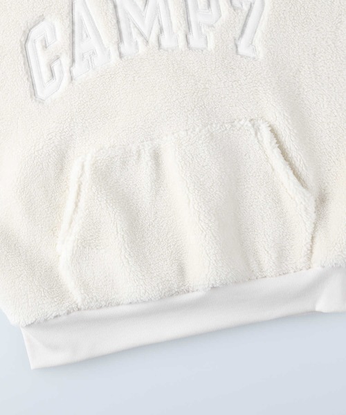 CAMP7(キャンプセブン)の「【CAMP7】ボアロゴパーカー(パーカー・レディース・オフホワイト/ブラウン・L/M)」の4枚目の写真