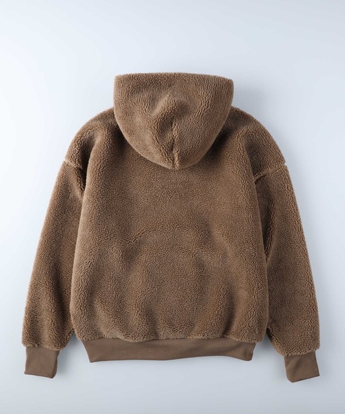 CAMP7(キャンプセブン)の「【CAMP7】ボアロゴパーカー(パーカー・レディース・オフホワイト/ブラウン・L/M)」の3枚目の写真