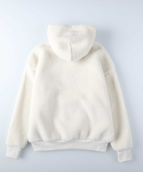 CAMP7(キャンプセブン)の「【CAMP7】ボアロゴパーカー(パーカー・レディース・オフホワイト/ブラウン・L/M)」の6枚目の写真