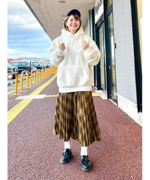 CAMP7(キャンプセブン)の「【CAMP7】ボアロゴパーカー(パーカー・レディース・オフホワイト/ブラウン・L/M)」の14枚目の写真