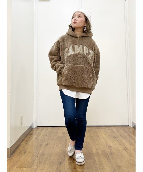 CAMP7(キャンプセブン)の「【CAMP7】ボアロゴパーカー(パーカー・レディース・オフホワイト/ブラウン・L/M)」の22枚目の写真