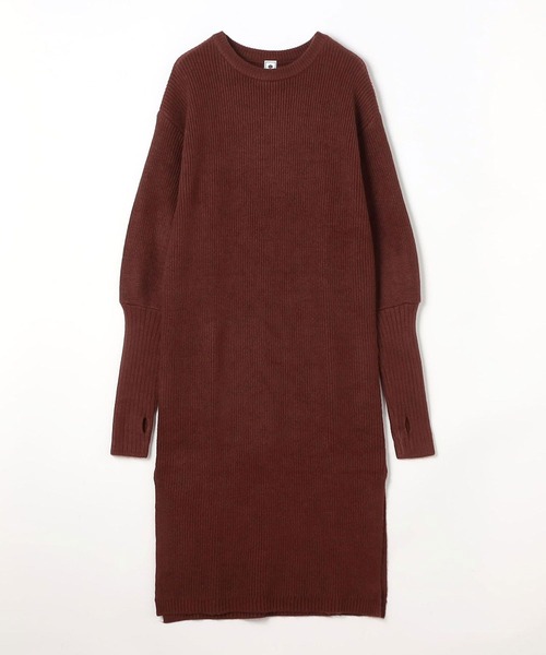 179/WG（イチナナキュウダブルジー）の「フィンガーホールニットワンピース（ワンピース・レディース・トップグレー/ブラウン/ブルー・MEDIUM）」の4枚目の写真