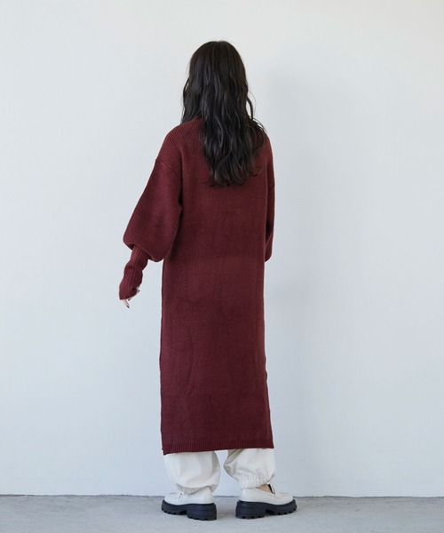 179/WG（イチナナキュウダブルジー）の「フィンガーホールニットワンピース（ワンピース・レディース・トップグレー/ブラウン/ブルー・MEDIUM）」の16枚目の写真