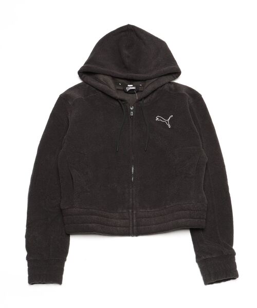 PUMA(プーマ)の「プーマ プーマ HER ウィンタライズ フーデッドジャケット_(パーカー・レディース・ブラック/ワイン・L/M)」の2枚目の写真