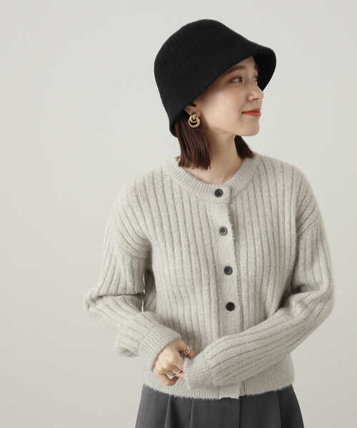 N.(N. Natural Beauty Basic)(エヌエヌナチュラルビューティーベーシック)の「【横田ひかるさん着用】◆フェザーミックスクルーカーディガン(カーディガン/ボレロ・レディース・グレー/ライトイエロー/ピンク・MEDIUM)」の15枚目の写真