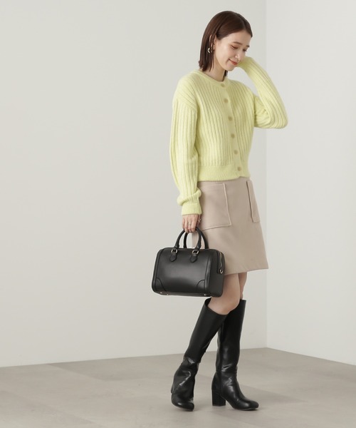 N.(N. Natural Beauty Basic)(エヌエヌナチュラルビューティーベーシック)の「【横田ひかるさん着用】◆フェザーミックスクルーカーディガン(カーディガン/ボレロ・レディース・グレー/ライトイエロー/ピンク・MEDIUM)」の7枚目の写真