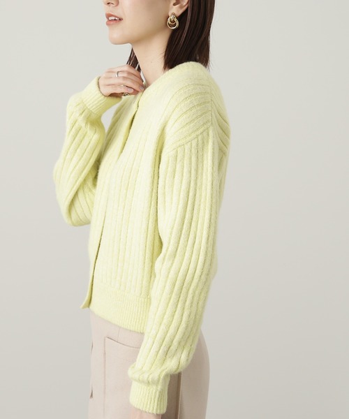 N.(N. Natural Beauty Basic)(エヌエヌナチュラルビューティーベーシック)の「【横田ひかるさん着用】◆フェザーミックスクルーカーディガン(カーディガン/ボレロ・レディース・グレー/ライトイエロー/ピンク・MEDIUM)」の10枚目の写真