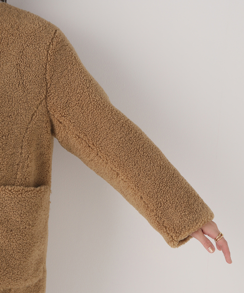 IENA（イエナ）の「ECOPELボアコート（その他アウター・レディース・ホワイト/キャメル・38/36）」の15枚目の写真