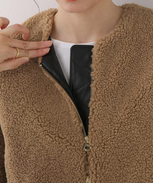 IENA（イエナ）の「ECOPELボアコート（その他アウター・レディース・ホワイト/キャメル・38/36）」の12枚目の写真