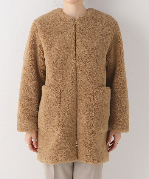 IENA（イエナ）の「ECOPELボアコート（その他アウター・レディース・ホワイト/キャメル・38/36）」の4枚目の写真