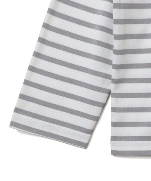 BEAMS LIGHTS(ビームスライツ)の「BEAMS LIGHTS / コットン ロングスリーブ バスクシャツ(Tシャツ/カットソー・メンズ・オフホワイト/ホワイト・1/2/3/4)」の3枚目の写真