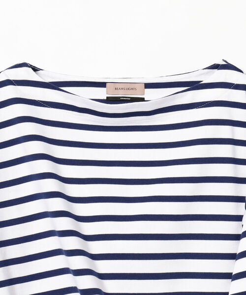 BEAMS LIGHTS(ビームスライツ)の「BEAMS LIGHTS / コットン ロングスリーブ バスクシャツ(Tシャツ/カットソー・メンズ・オフホワイト/ホワイト・1/2/3/4)」の10枚目の写真