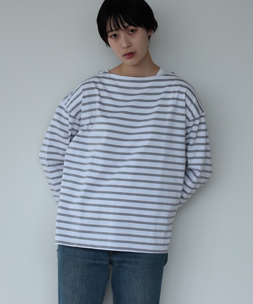 BEAMS LIGHTS(ビームスライツ)の「BEAMS LIGHTS / コットン ロングスリーブ バスクシャツ(Tシャツ/カットソー・メンズ・オフホワイト/ホワイト・1/2/3/4)」の15枚目の写真
