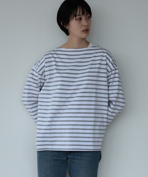 BEAMS LIGHTS(ビームスライツ)の「BEAMS LIGHTS / コットン ロングスリーブ バスクシャツ(Tシャツ/カットソー・メンズ・オフホワイト/ホワイト・1/2/3/4)」の16枚目の写真
