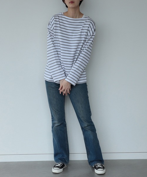 BEAMS LIGHTS(ビームスライツ)の「BEAMS LIGHTS / コットン ロングスリーブ バスクシャツ(Tシャツ/カットソー・メンズ・オフホワイト/ホワイト・1/2/3/4)」の17枚目の写真