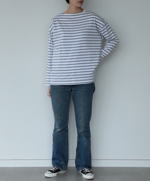 BEAMS LIGHTS(ビームスライツ)の「BEAMS LIGHTS / コットン ロングスリーブ バスクシャツ(Tシャツ/カットソー・メンズ・オフホワイト/ホワイト・1/2/3/4)」の19枚目の写真