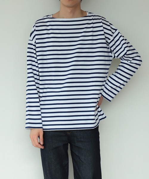 BEAMS LIGHTS(ビームスライツ)の「BEAMS LIGHTS / コットン ロングスリーブ バスクシャツ(Tシャツ/カットソー・メンズ・オフホワイト/ホワイト・1/2/3/4)」の21枚目の写真