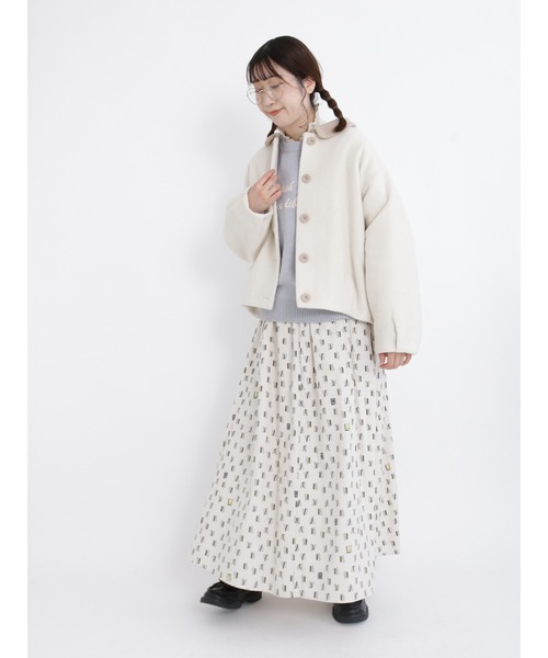 Samansa Mos2（サマンサ モスモス）の「ロゴ刺繍ニット（ニット/セーター・レディース・チャコール/ミント/オフホワイト・ﾌﾘ-）」の10枚目の写真