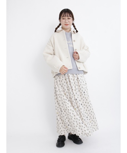 Samansa Mos2（サマンサ モスモス）の「ロゴ刺繍ニット（ニット/セーター・レディース・チャコール/ミント/オフホワイト・ﾌﾘ-）」の11枚目の写真