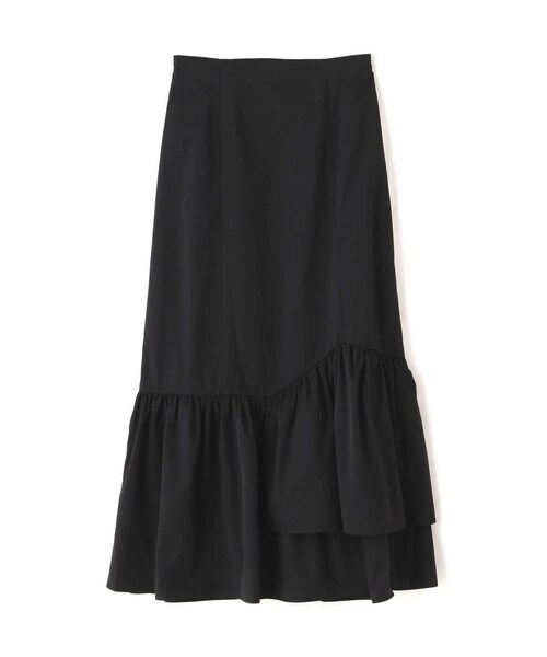 N.（N. Natural Beauty Basic）（エヌエヌナチュラルビューティーベーシック）の「◆アシンメトリーラッフルヘムスカート（スカート・レディース・ブラック/カーキ・MEDIUM）」の15枚目の写真