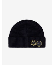 アルマーニA.Jロゴいっぱいキャスケット帽子ニット アルマーニA.Jロゴいっぱいキャスケット帽子ニット アルマーニ