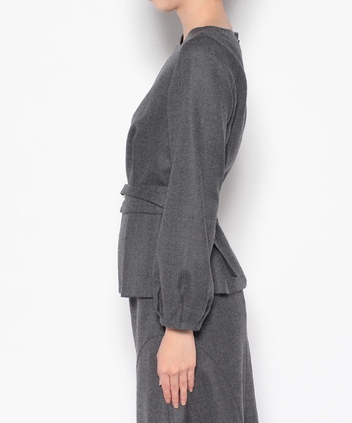 allureville(アルアバイル)の「Wジョーゼットカマーベルトブラウス(シャツ/ブラウス・レディース・グレー系その他/オフホワイト/サックスブルー・2)」の11枚目の写真