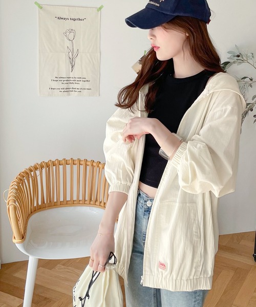 Java(ジャバ)の「《JaVaジャバ コラボ》大人スポーティー。綿100%ライトパーカー(マウンテンパーカー・レディース・ベージュ/ホワイト系その他/ライトカーキ/ブラック・LARGE/MEDIUM/SMALL/X-LARGE)」の14枚目の写真