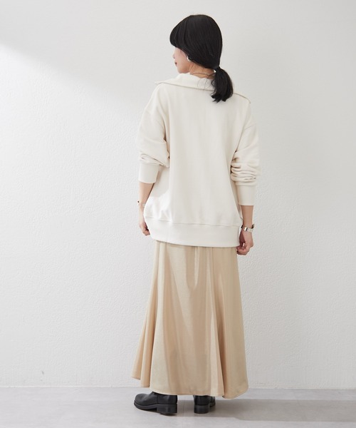 SHENERY(シーナリー)の「ハーフZIPスウェットプルオーバー(スウェット・レディース・アイボリー/ネイビー・FREE)」の7枚目の写真