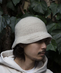 GLOSTER | 【GLOSTER/グロスター】クロシェかぎ編み クロシェハット ニットハット バケット(ハット)