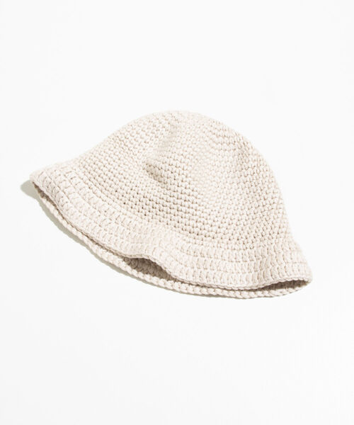 GLOSTER（グロスター）の「【GLOSTER/グロスター】クロシェかぎ編み クロシェハット ニットハット バケット（ハット・メンズ・アイボリー/ブラック・FREE）」の12枚目の写真