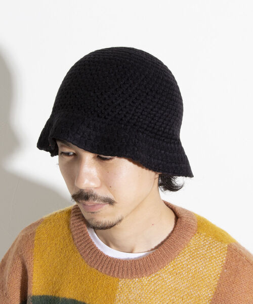 GLOSTER（グロスター）の「【GLOSTER/グロスター】クロシェかぎ編み クロシェハット ニットハット バケット（ハット・メンズ・アイボリー/ブラック・FREE）」の18枚目の写真