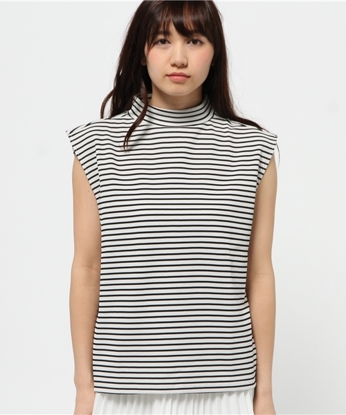 Kastane（カスタネ）の「【Kastane】ノースリーブハイネックプルオーバー（タンクトップ・レディース・ブラック系その他/オフホワイト/ホワイト系その他/ブラック・FREE）」の7枚目の写真