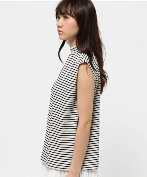 Kastane（カスタネ）の「【Kastane】ノースリーブハイネックプルオーバー（タンクトップ・レディース・ブラック系その他/オフホワイト/ホワイト系その他/ブラック・FREE）」の8枚目の写真