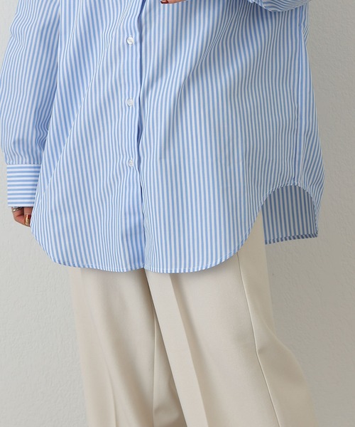 COLONY 2139（コロニートゥーワンスリーナイン）の「WEB/一部店舗限定　TCブロードビッグストライプシャツ（シャツ/ブラウス・レディース・グリーン/サックスブルー/ネイビー・FREE）」の15枚目の写真