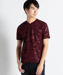 HIDEAWAYS NICOLE（ハイダウェイニコル）の「カモフラエンボス半袖Ｖネック（Tシャツ/カットソー・メンズ）」