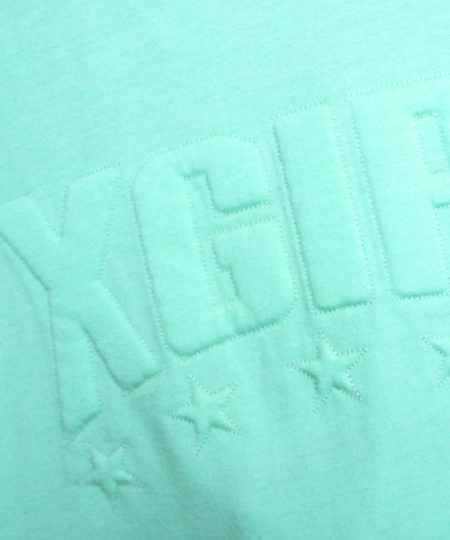 X-girl（エックスガール）の「EMBOSS S/S BIG TEE（Tシャツ/カットソー・レディース・ホワイト/ブラック/ライトグリーン・2/1）」の7枚目の写真