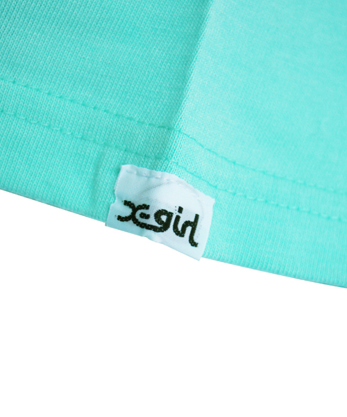 X-girl（エックスガール）の「EMBOSS S/S BIG TEE（Tシャツ/カットソー・レディース・ホワイト/ブラック/ライトグリーン・2/1）」の8枚目の写真