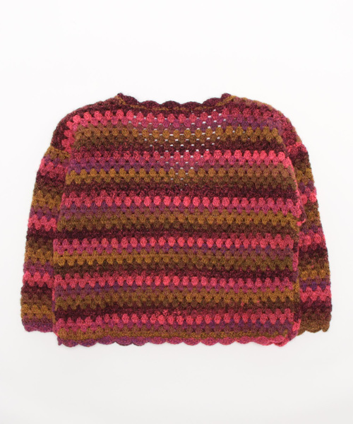 ANNA SUI(アナスイ)の「OMBRE HAND CROCHET CARDIGAN(カーディガン/ボレロ・レディース・モスグリーン/ワインレッド・S/M)」の3枚目の写真