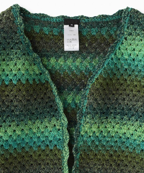 ANNA SUI(アナスイ)の「OMBRE HAND CROCHET CARDIGAN(カーディガン/ボレロ・レディース・モスグリーン/ワインレッド・S/M)」の5枚目の写真