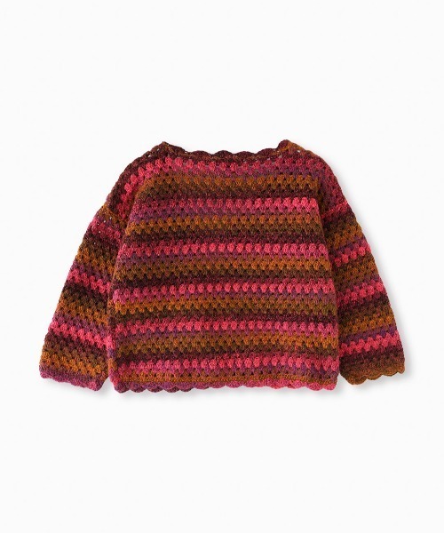 ANNA SUI(アナスイ)の「OMBRE HAND CROCHET CARDIGAN(カーディガン/ボレロ・レディース・モスグリーン/ワインレッド・S/M)」の8枚目の写真